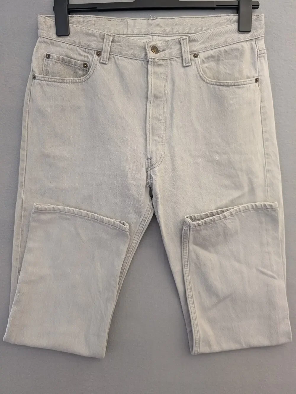 Levis Vintage 501-0652 USA 80s Gray Denim Button Fly Jeans Mens 36x30